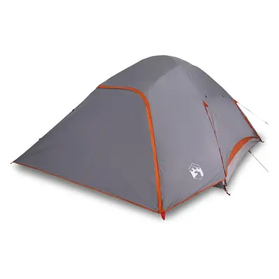 (grey and orange, 6-person) vidaXL Family Tent Dome 6-Person Lightweight Tent Camping Tent Water