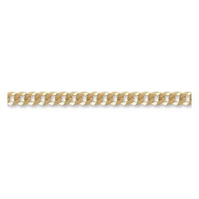 (26) Jewelco London Unisex Solid 9ct Yellow Gold Flat Curb 6.2mm Gauge Chain Necklace