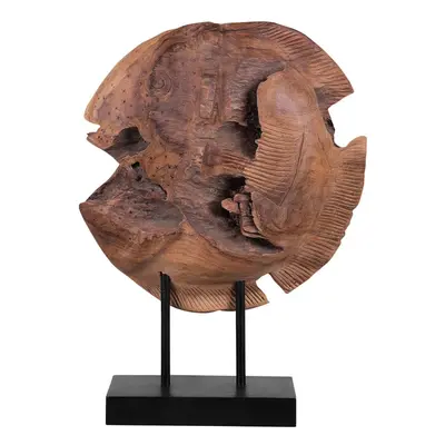 Decorative Figurine Light Wood PLAICE FISH