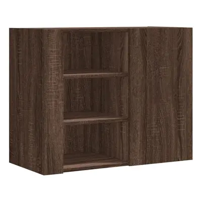 (brown oak) vidaXL Wall Cabinet Bathroom Wall Storage Hanging Cabinet Engineered Wood