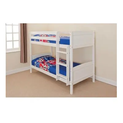 (White) Kensington Wooden Bunk Bed with Tanya Mattresses