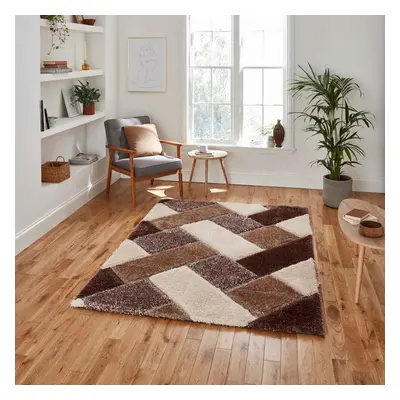 (Beige / Brown, x cm) Modern 3D Geometric Rugs Hand Carved Small Large Bedroom Living Room Rug C