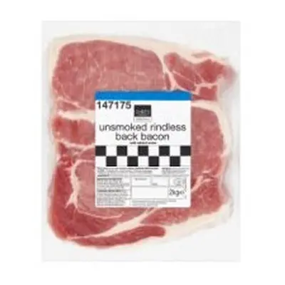 Chef's Essentials Unsmoked Rindless Back Bacon 2kg (2kg)