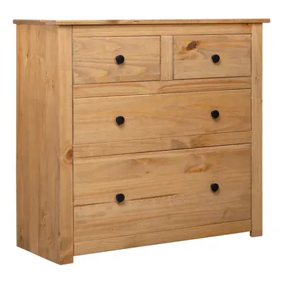 vidaXL Solid Wood Pine Sideboard Panama Range Drawer Cabinet Bedside Table