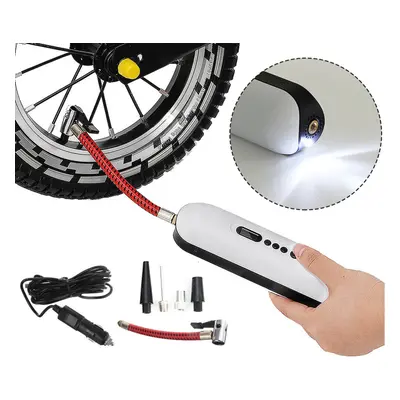 2-in-1 PSI 12V Bike Pump SB Charging Electric Air Pump Camping Light Cycling Portable Basketball