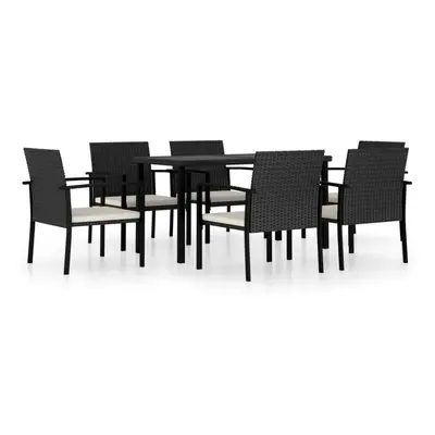 (black, cm table length/ piece) vidaXL Outdoor Dining Set Garden Dining Set Dinner Table and Cha