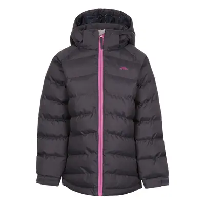 (11-12 Years, Dark Grey) Trespass Girls Padded Jacket Hooded Amira