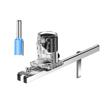 45cm in Slotting Machine Bracket Stainless Steel Adjustable Trimmer Slotting Holder for wood wor