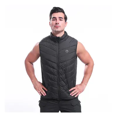 (XL) Electric Battery Heating USB Warm Up Vest Heated Winter Jacket Men Temp Adjust