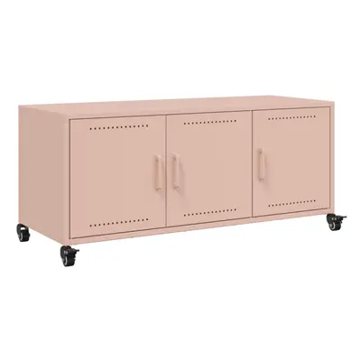 vidaXL TV Cabinet TV Stand TV Unit Entertainment Centre Pink Cold-rolled Steel