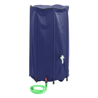 (blue) New Collapsible Rain Water Tank Storage with Garden Hose750/500/250LSelectable