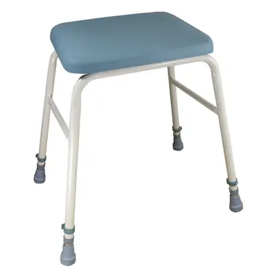 Height Adjustable Perching Stool - 650mm Height - Padded Wipe Clean Seat