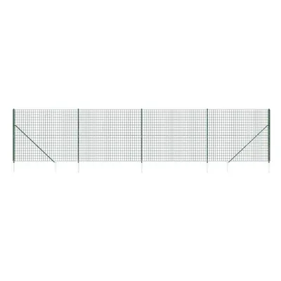 (green, x m) vidaXL Wire Mesh Fence Outdoor Garden Wire Fencing Mesh with Spike Anchors