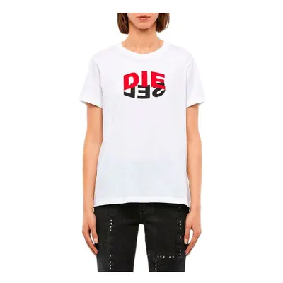 (White, L) DIESEL T SILY V23 Womens T Shirts Summer Tee