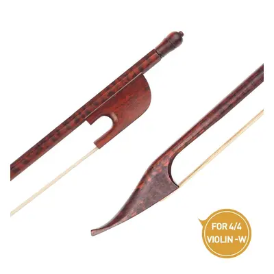 4/4 Size Professional Fiddle Violin Bow Balance Snakewood Bow Baroque Snakewood White Mongolia H