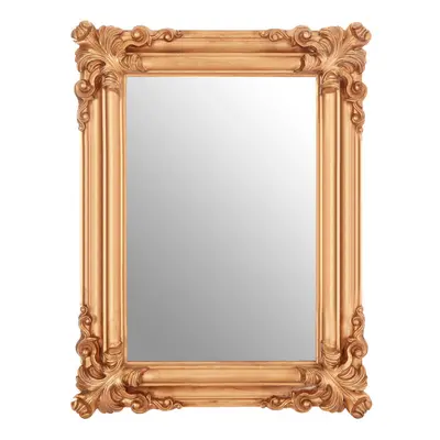 Premier Housewares Gold Frame Wall Mirror For Bedroom / Hallway / Living Room Luxurious and Fanc