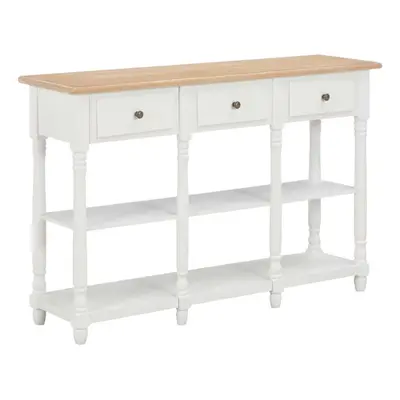 vidaXL Console Table White 120cm MDF Sideboard Side Cabinet Telephone Stand