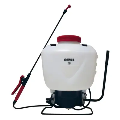 Spear & Jackson 15LPAPS Litre Pump Action Pressure Sprayer, White/Red/Black/Blue