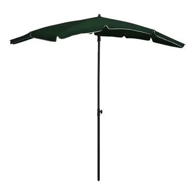 vidaXL Garden Parasol with Pole 200x130 cm Green Umbrella Garden Patio Parasol