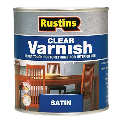 Rustins POSC5000 Polyurethane Varnish Satin Clear Litre