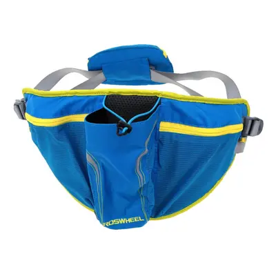 (Blue) Outdoor Multifunctional Travel Bicycle Waist Pack with Water Bottle Holder