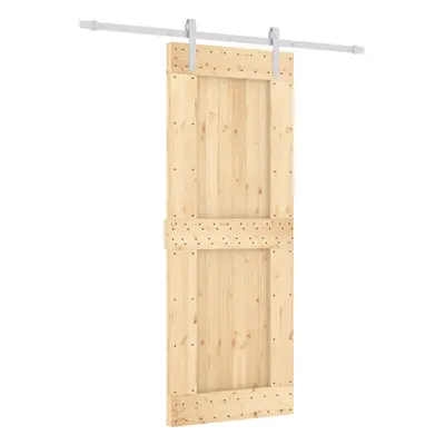 vidaXL Sliding Door Barn Door with Hardware Set Interior Door Solid Wood Pine