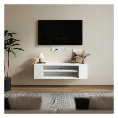 39inch Floating TV Units Stand Wall Mount Media Console Table with Storage Shelf