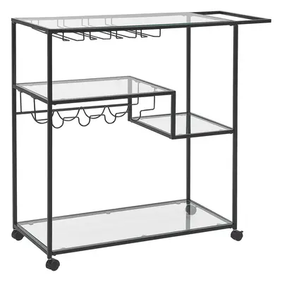 Kitchen Trolley MARCOLA Metal Black