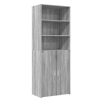 (grey sonoma) vidaXL Highboard Sideboard Cabinet Storage Cupboard White Engineered Wood