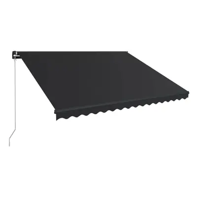 (anthracite) vidaXL Manual Retractable Awning Outdoor Patio Awning Sunshade Garden Canopy