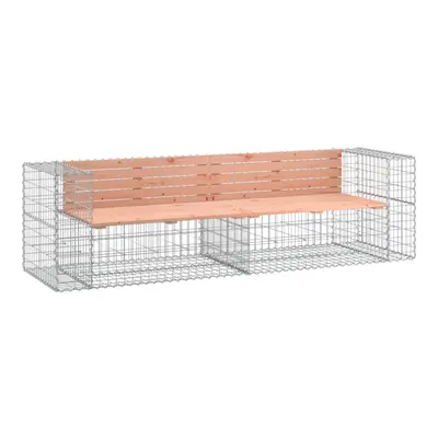 (natural douglas) vidaXL Garden Bench Outdoor Bench Park Bench Gabion Design Solid Wood Douglas