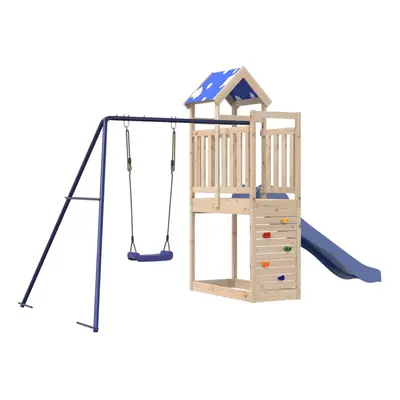 (solid pine wood) vidaXL Outdoor Playset Garden Playhouse Playground Equipment Solid Wood Pine