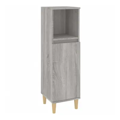 (grey sonoma) vidaXL Bathroom Cabinet Cupboard Washroom Storage Cabinet Engineered Wood