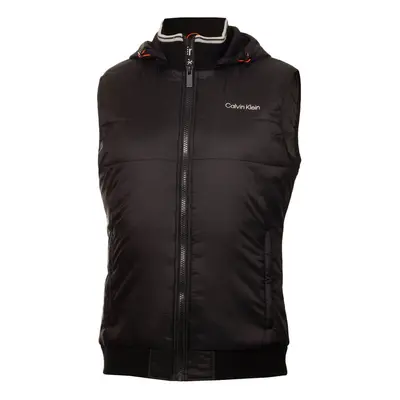 (M, Black) Calvin Klein Mens Somme Valley Hybrid Water Resistant Thermal Golf Gilet