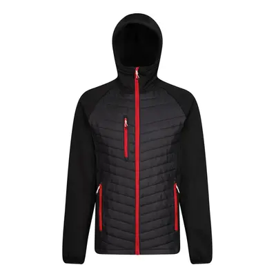 (S, Black/Classic Red) Regatta Mens Navigate Quilted Hybrid Jacket