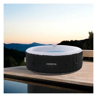 AREBOS Whirlpool Indoor & Outdoor diameter cm LED Display with Heating Round