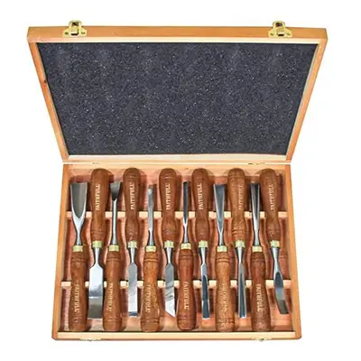 Faithfull FAIWCSET12 Wood Carving Chisels Set of in Wooden Presentation Case