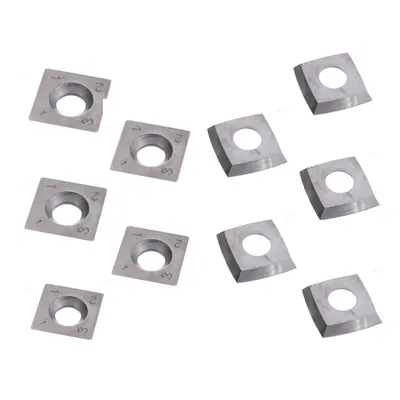 10PCS Carbide Inserts Cutter Set Including 5PCS Square and 5PCS Square Round Blades For Insert S