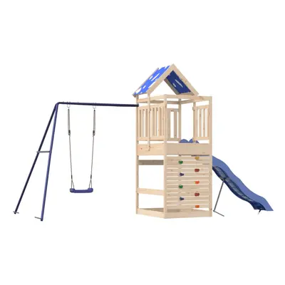 (solid pine wood) vidaXL Outdoor Playset Garden Playhouse Kids Playground Solid Wood Douglas