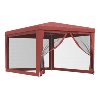 (Red, x x cm (L x W x H)) vidaXL Party Tent with Mesh Sidewalls Canopy Gazebo Multi Colours Mult