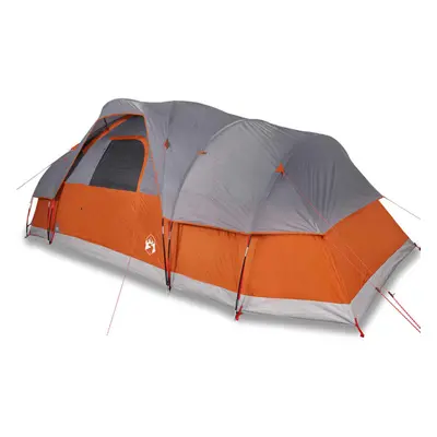 (grey and orange, 10-person) vidaXL Family Tent Dome Camping Tent Patio Hiking Lightweight Tent 