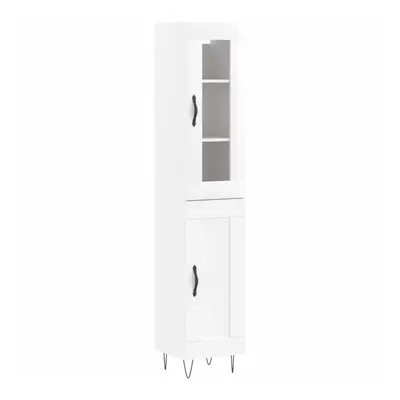 (high gloss white, wood door) vidaXL Highboard Sideboard Storage Cabinet Home Side Cabinet Engin