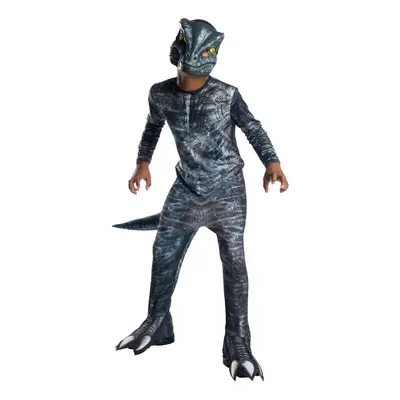 (S, Grey) Jurassic World Boys Velociraptor Costume