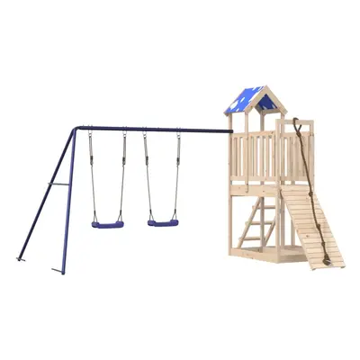 vidaXL Outdoor Playset Garden Playhouse Playground Equipment Solid Wood Pine