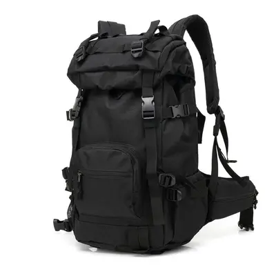 (Black) 40L Climbing Backpack Waterproof Nylon Rucksack Camping Travel Hiking Shoulder Bag Max L