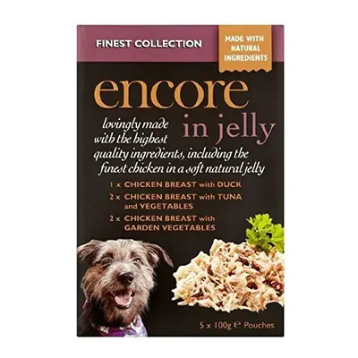 Encore Dog Jelly Pouch Finest Collection Multipack (5x100g) (Pack of 4)