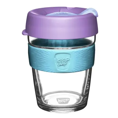 Reusable Tempered Glass Coffee Cup | Travel Mug with Leakproof Lid, Non-Slip Silicone Band, BPA 