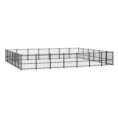 (679 x x cm) vidaXL Outdoor Dog Kennel Steel Dog Crate Pet Cage Puppy Enclosure Multi Sizes