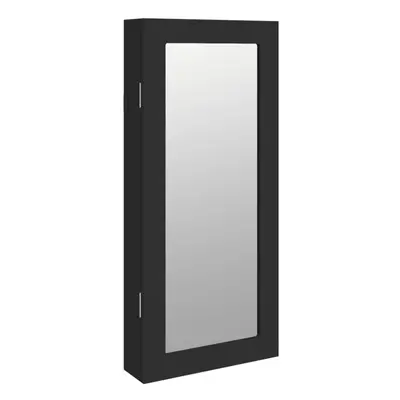 (black) vidaXL Mirror Jewellery Cabinet Jewelry Armoire Mirror Wall Mounted Cabinet