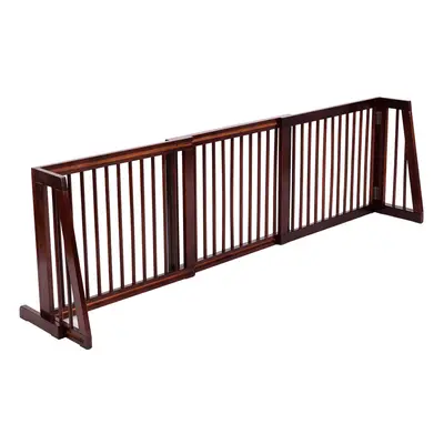 Adjustable Wooden Pet Dog Gate Freestanding Panel